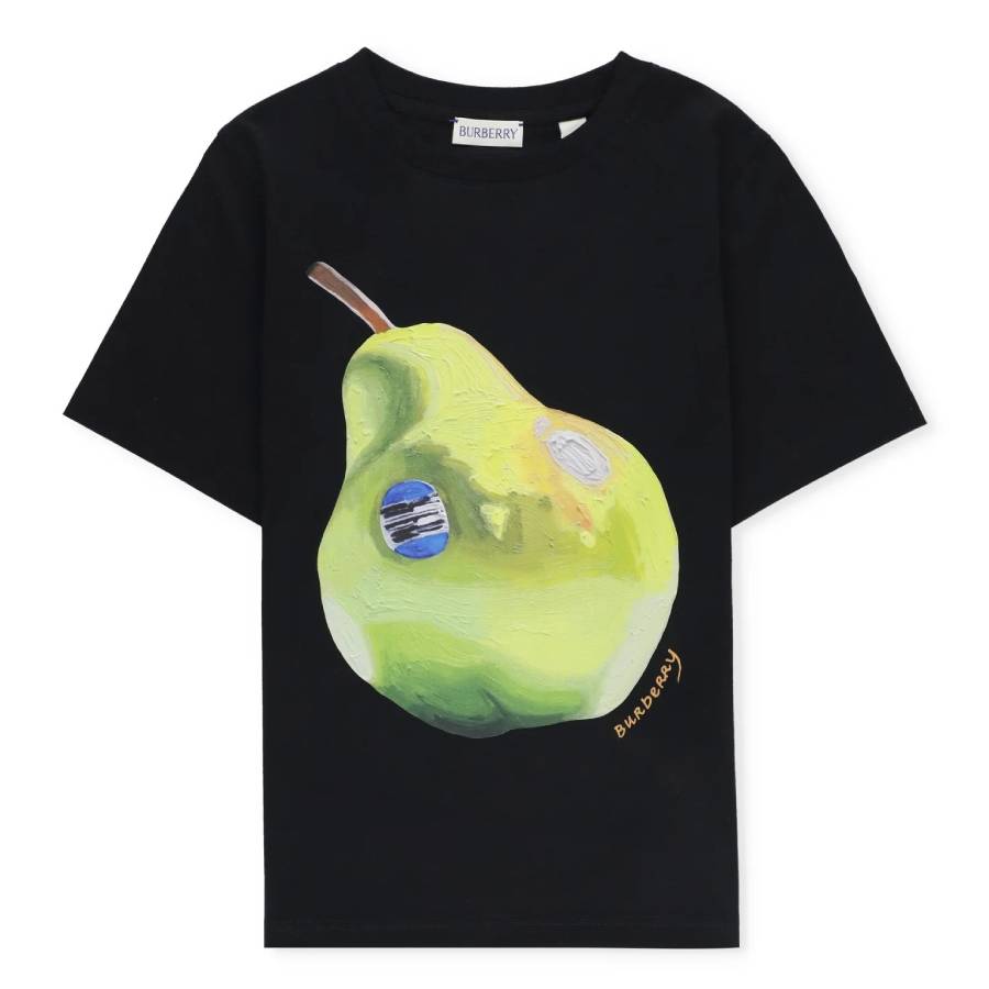 Burberry Kids Pear Printed Cotton Jersey T-Shirt
