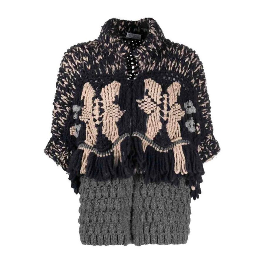 Brunello Cucinelli Women's Multicolor Chunky Knit Sweater