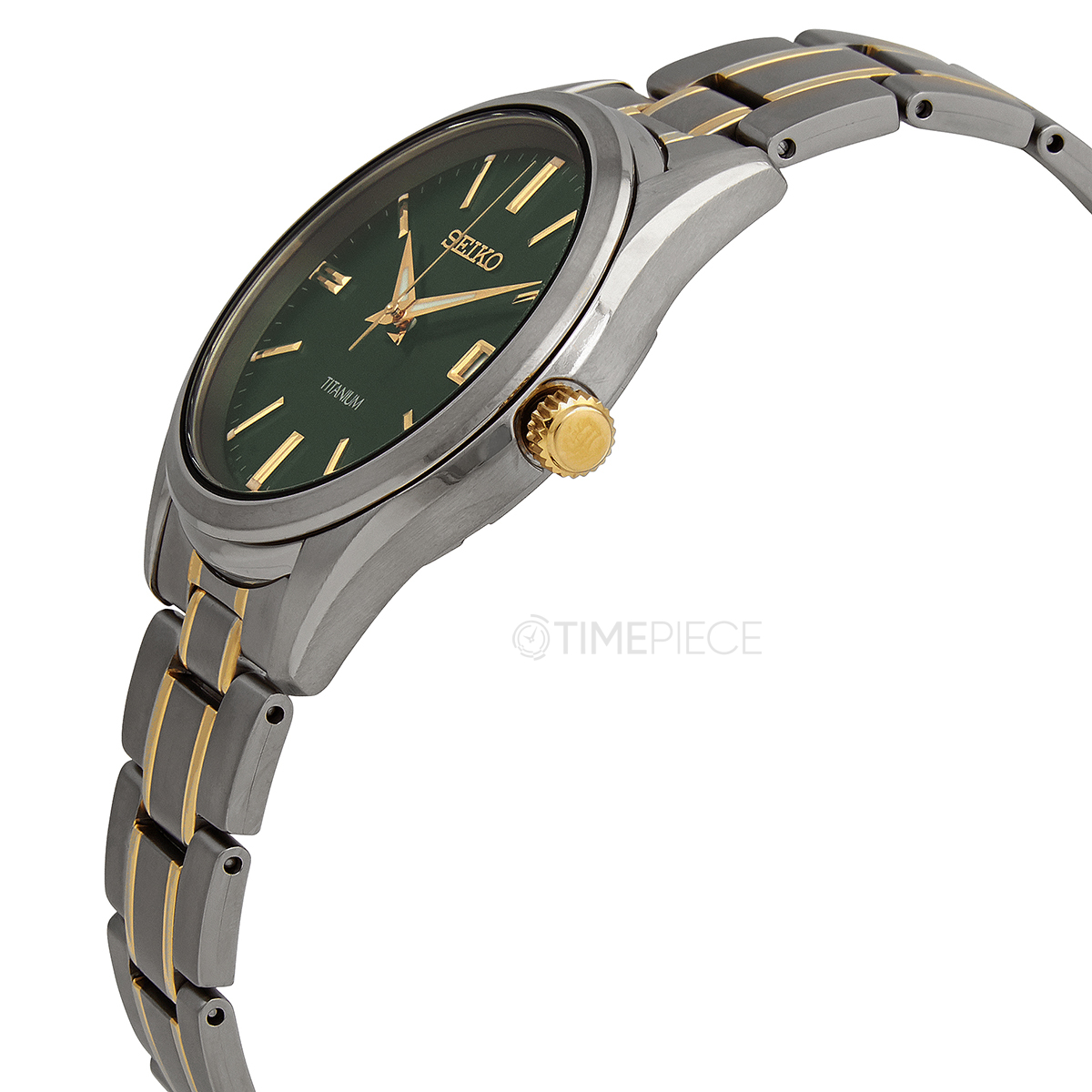 Seiko Classic Quartz Green Dial Mens Watch SUR377