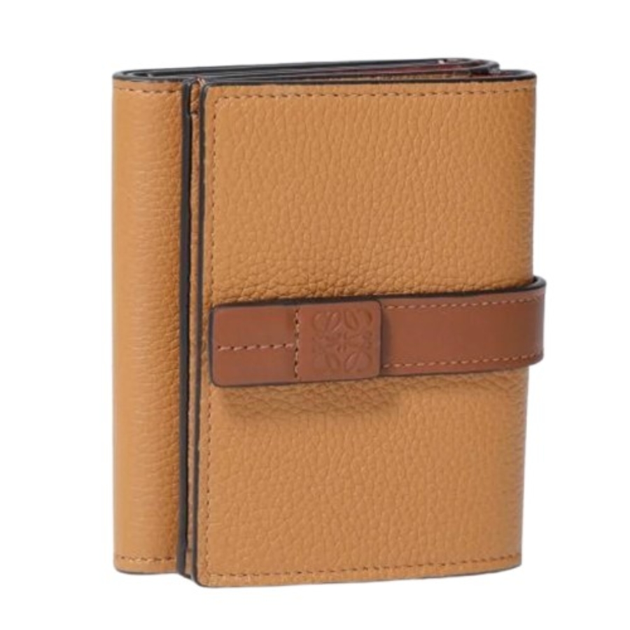 Loewe Trifold Calfskin Wallet - Light Caramel/Pecan