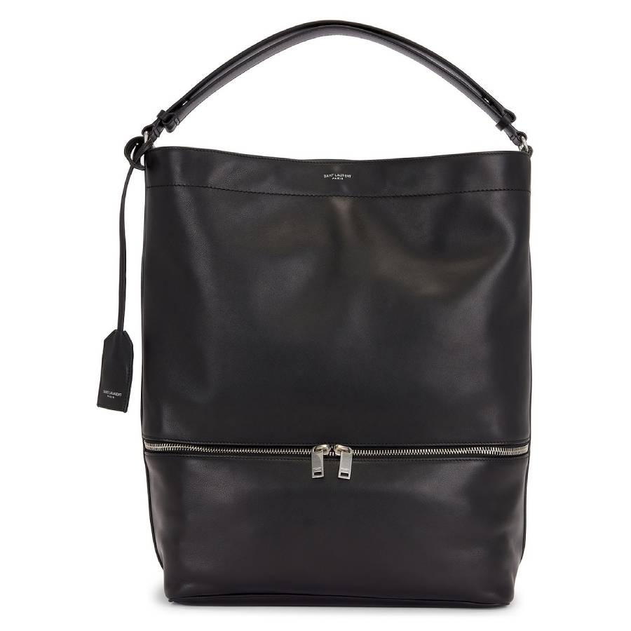 Saint Laurent Paris Long Hobo In Black