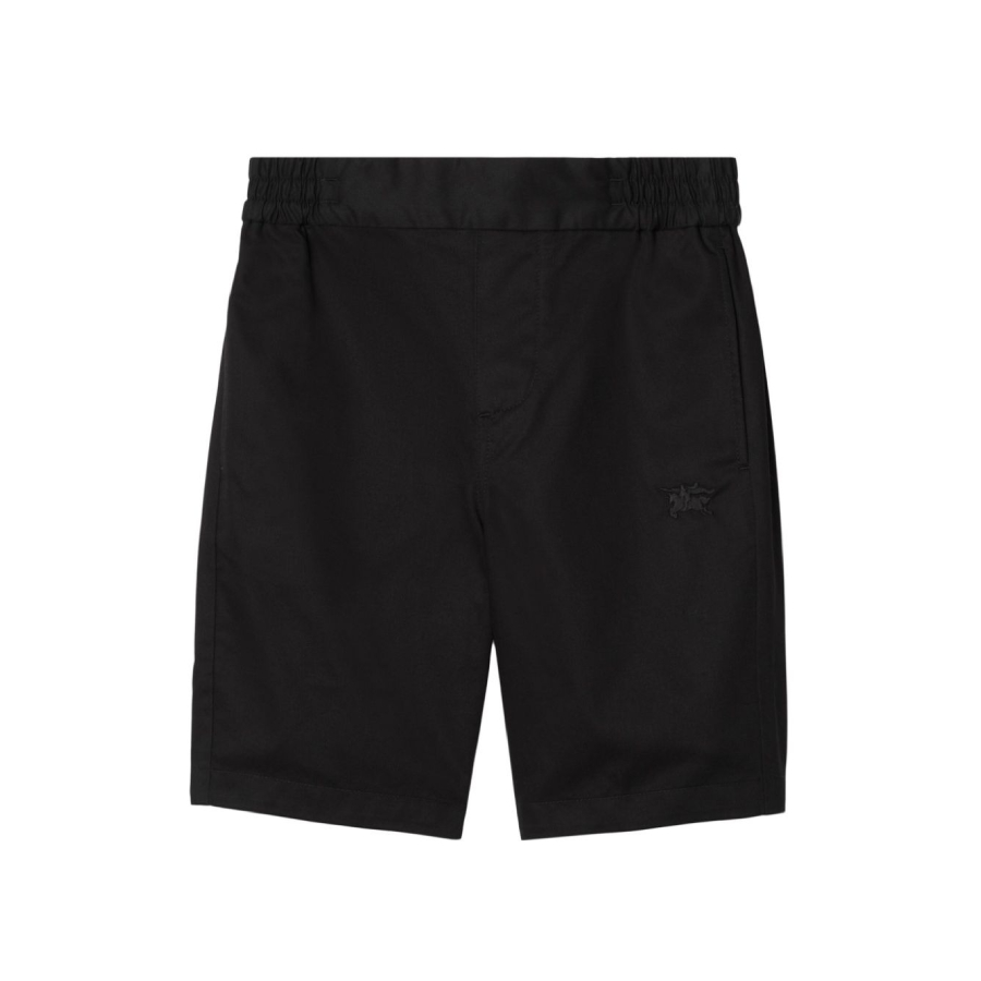Burberry Kids Embroidered Logo Cotton Shorts