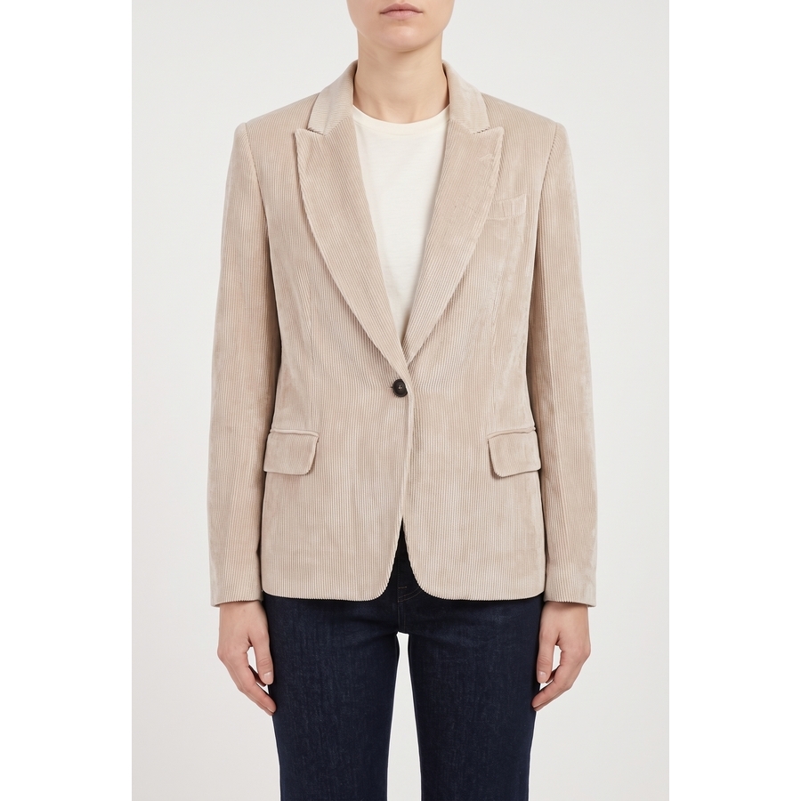 Brunello Cucinelli Beige Casual Corduroy Jacket