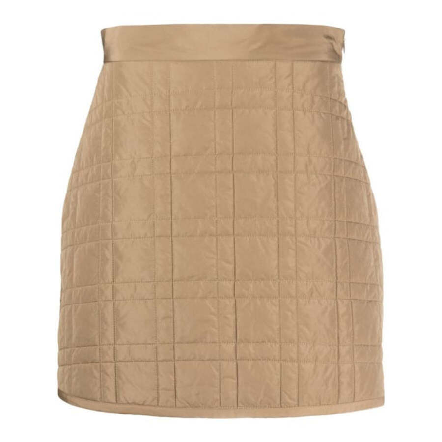 Brunello Cucinelli Womens Beige Quilted A-Line Skirt