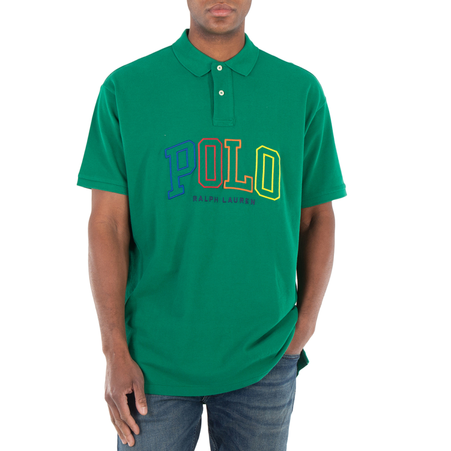 Polo Ralph Lauren Green 20/1 Big Fit Logo Mesh Polo Shirt