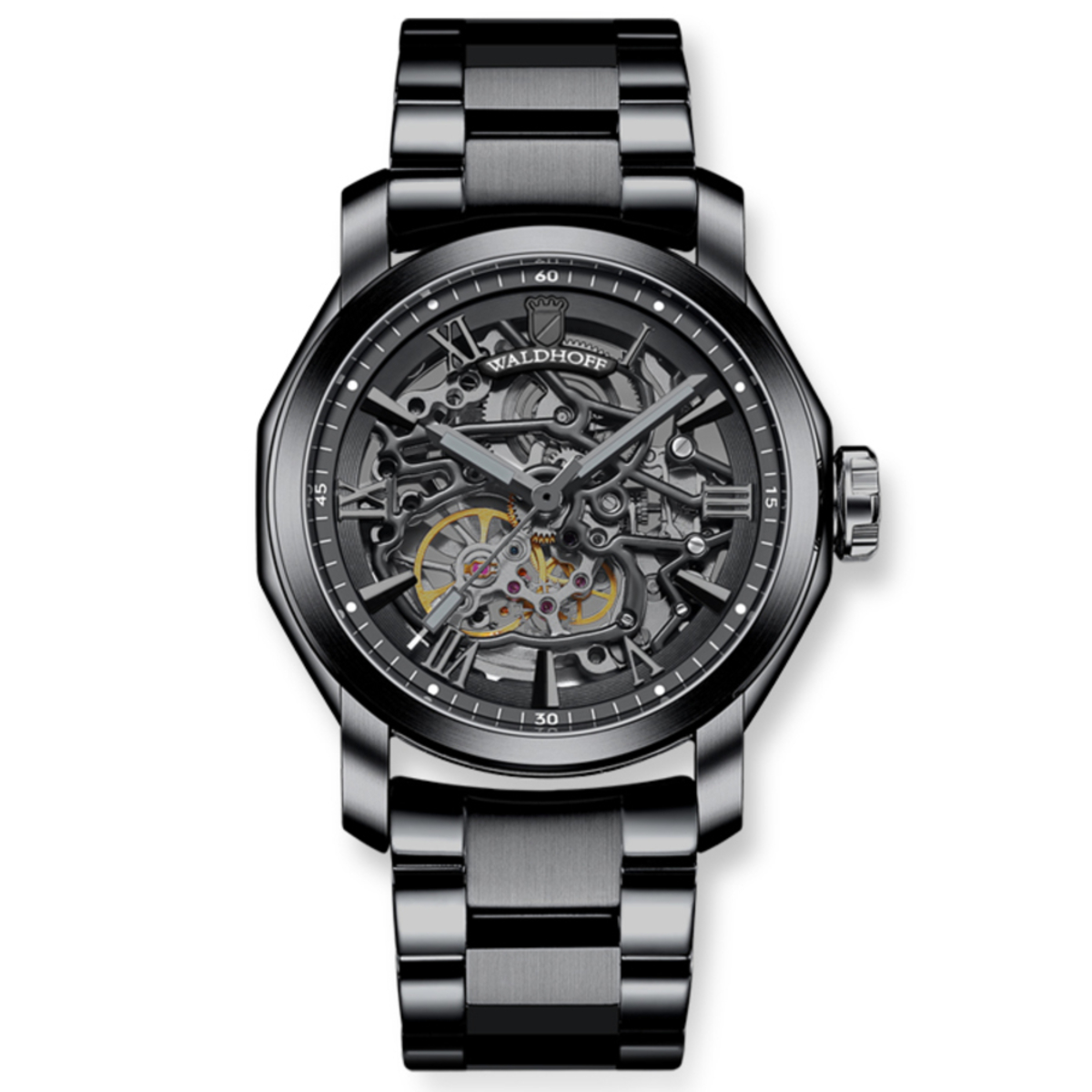 Waldhoff Republic II Black Dial Mens Watch Republic II Black