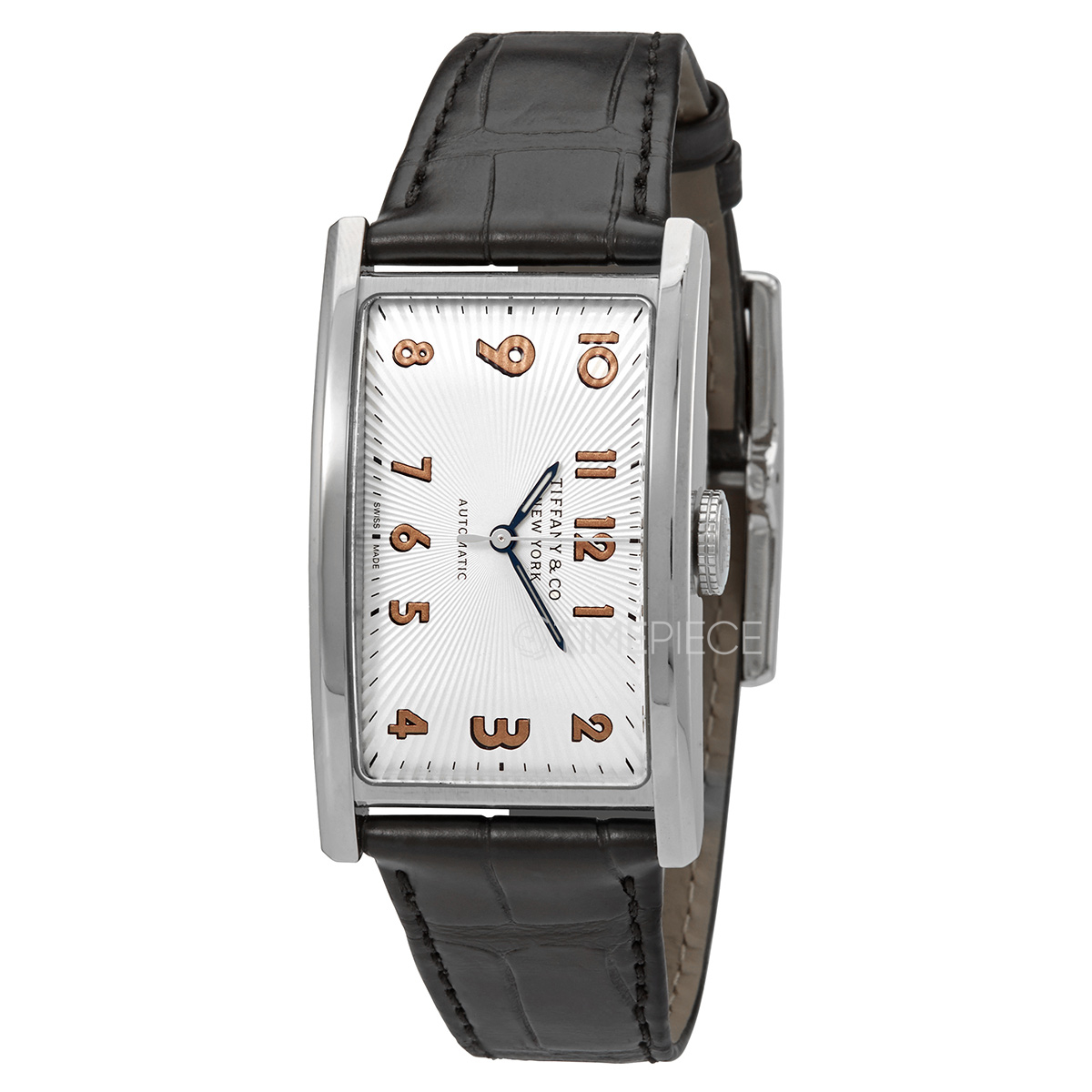 Tiffany East West Automatic White Guilloche Dial Mens Watch 36813938