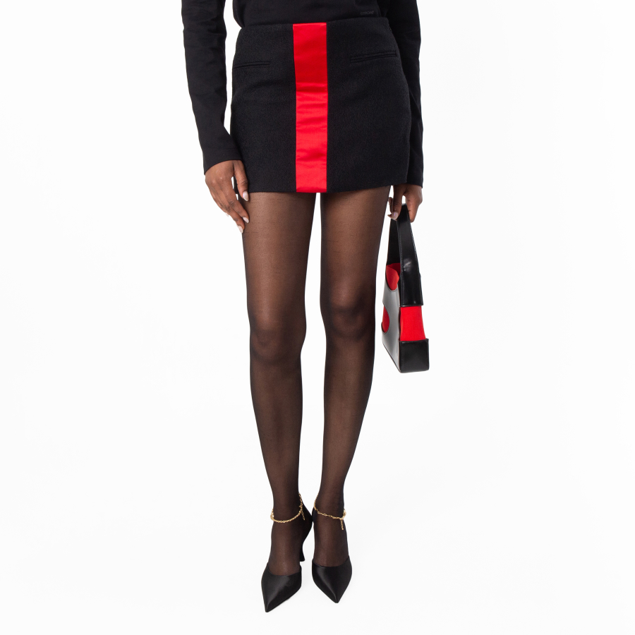 Ferragamo Colorblock Low Rise Mini Skirt