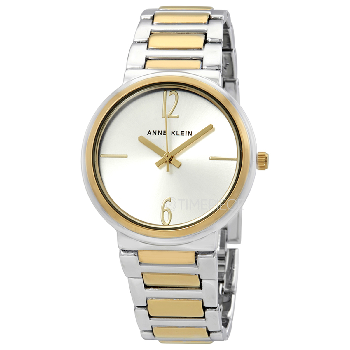 Anne Klein Silver Dial Two-tone Ladies Watch - 3169SVTT