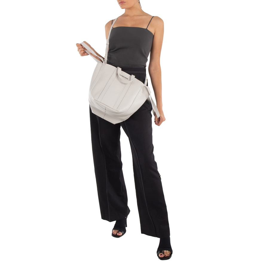 Balenciaga Chalky White North South Small Everyday Tote Bag