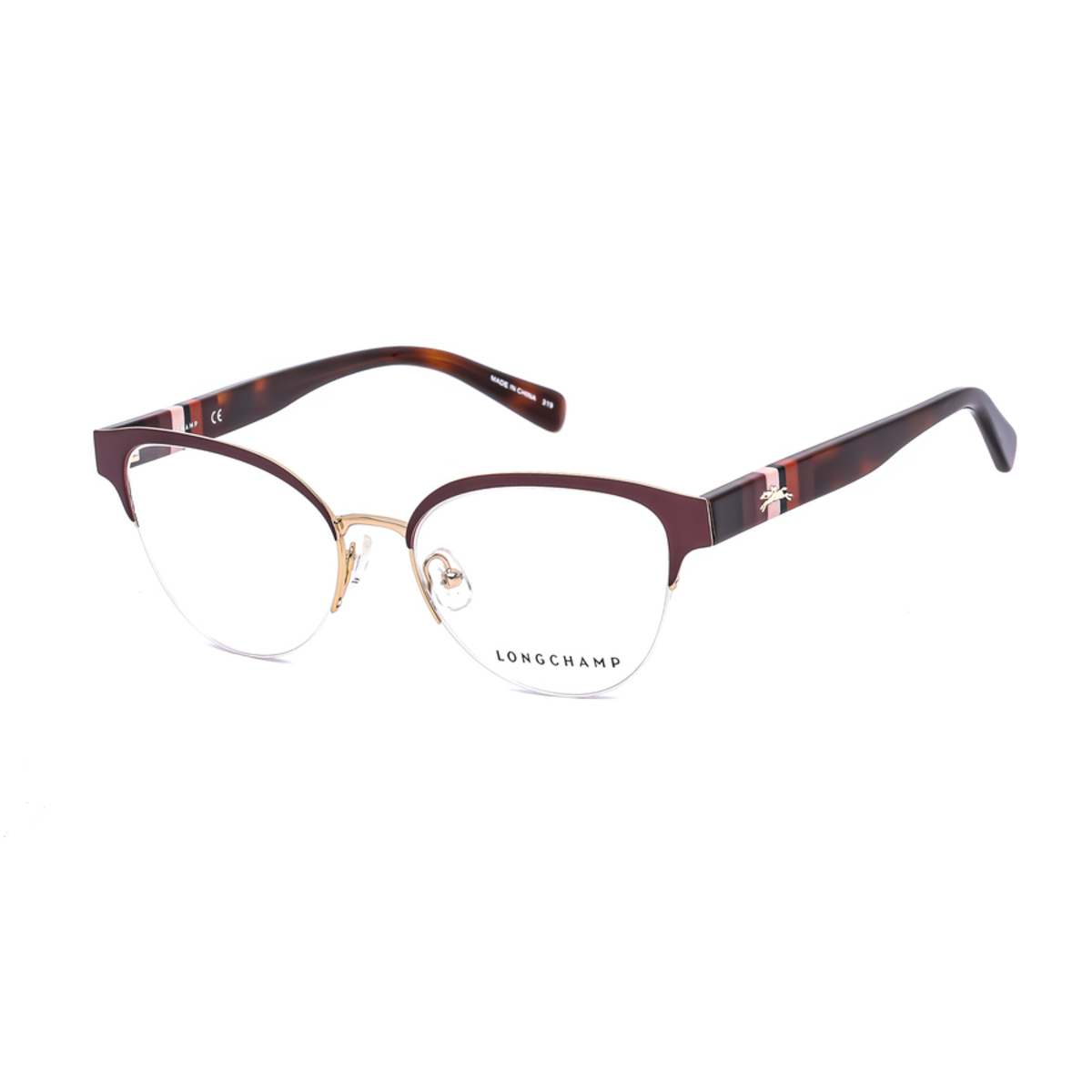 Longchamp Ladies Red Round Eyeglass Frames LO2110 604 53