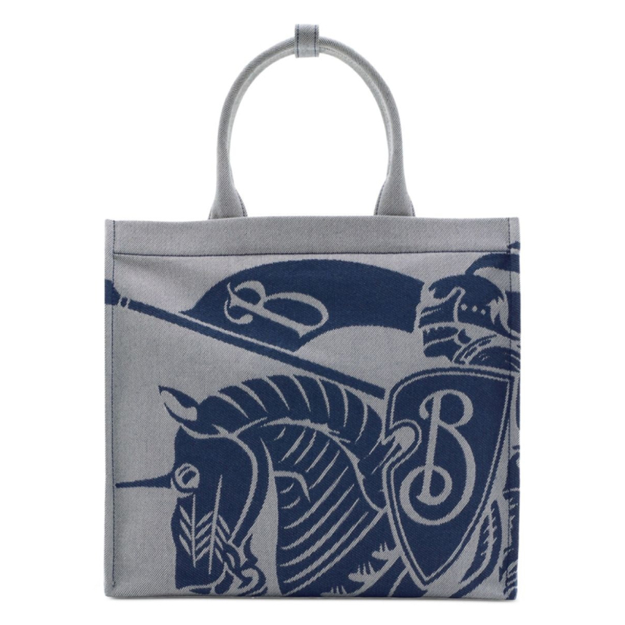 Burberry Burberry Navy EKD Canvas Tote Bag With Coin Women's Pouch