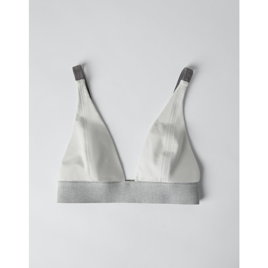 Brunello Cucinelli Wooff White Stretch Bralette