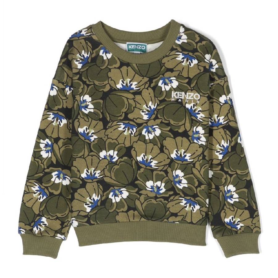 Kenzo Kids Floral Print Long Sleeve Sweatshirt