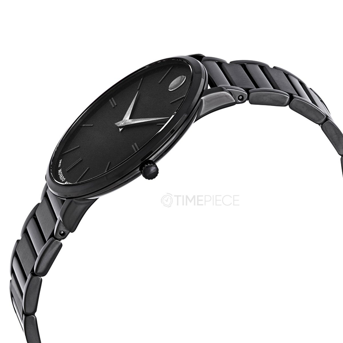 Movado Ultra Slim Black Dial Black PVD Mens Watch 0607210