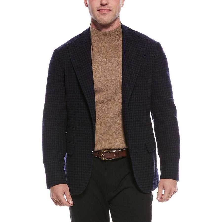 Brunello Cucinelli Navy Wool Tailored Blazer