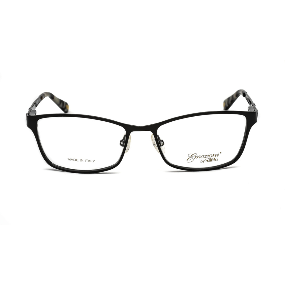 Emozioni Ladies Black Rectangular Eyeglass Frames 438608070052