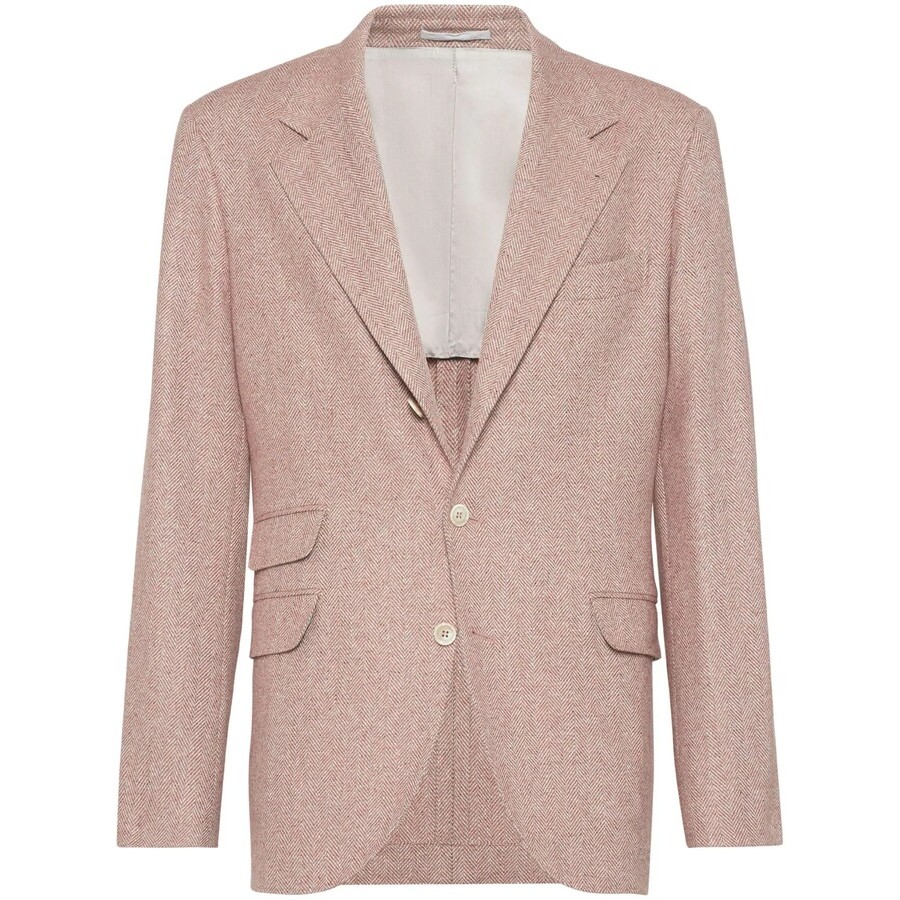Brunello Cucinelli Lobster Wool Silk Printed Blazer