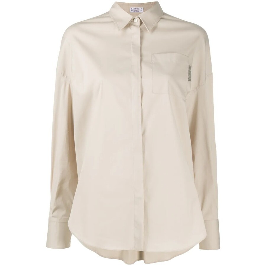 Brunello Cucinelli Wolight Beige Relaxed Shirt