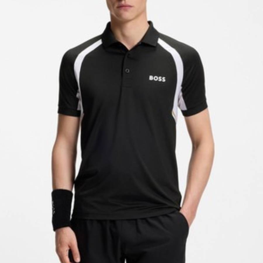 Hugo Boss Active Quick-Dry Slim-Fit Polo Shirt With Four-Way Stretch