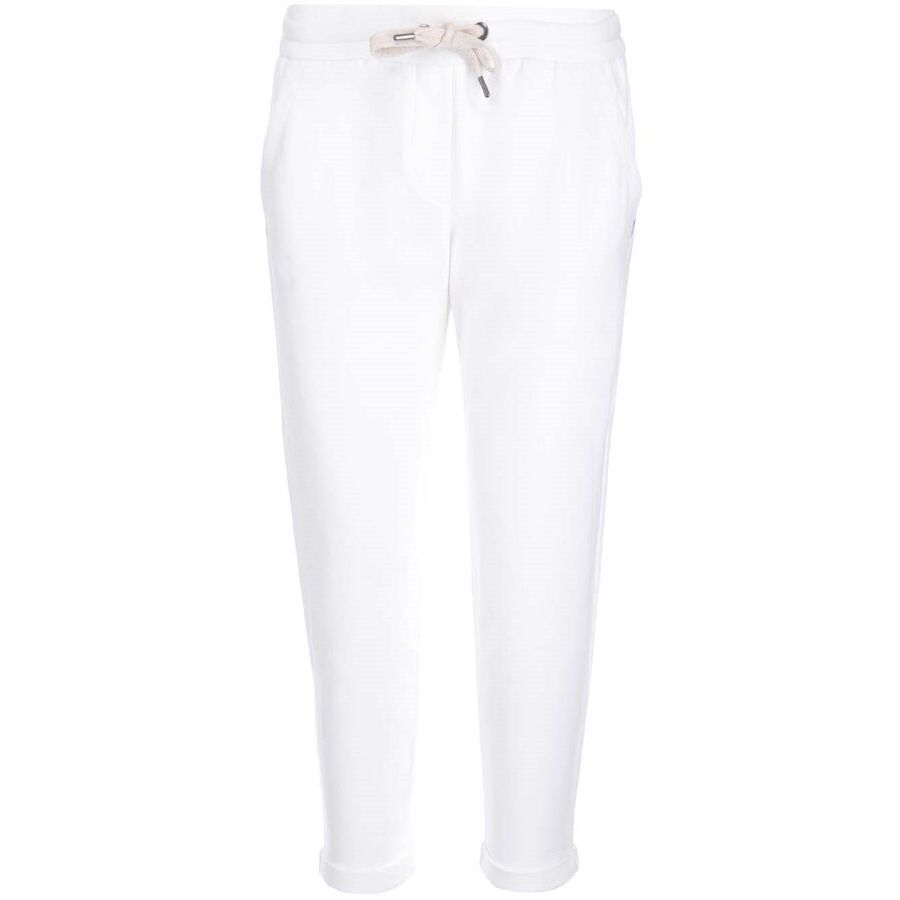 Brunello Cucinelli White Tailored Athletic Trousers