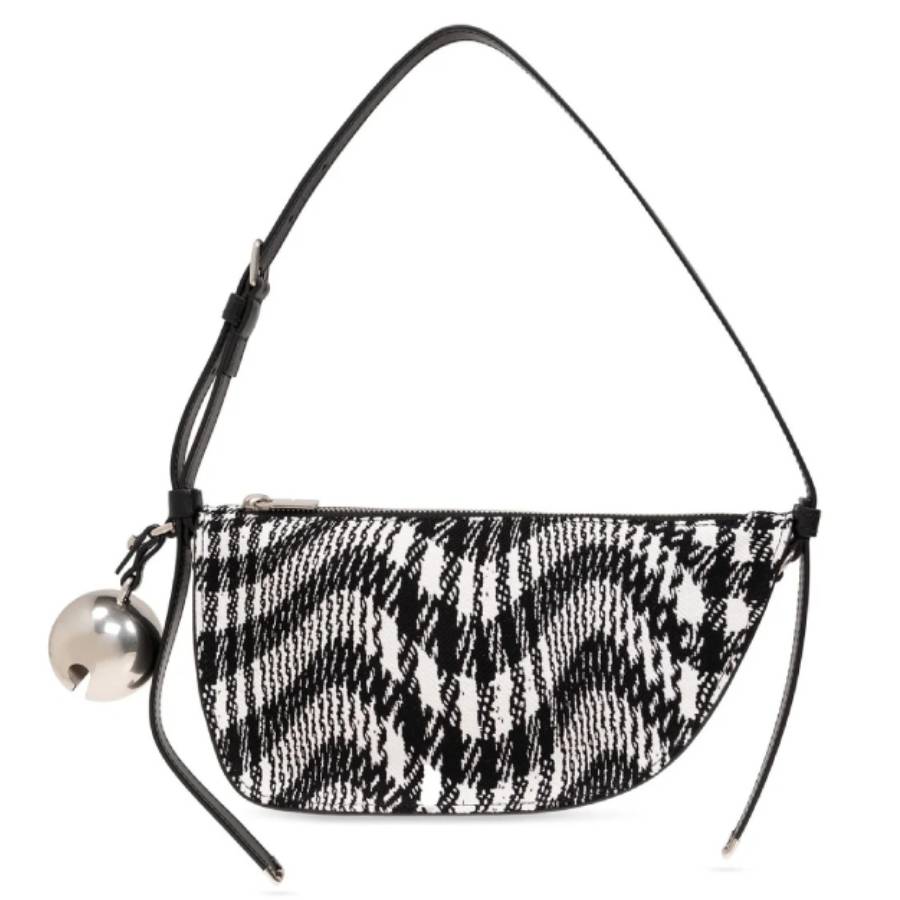 Burberry Shield Sling Shoulder Bag — Black