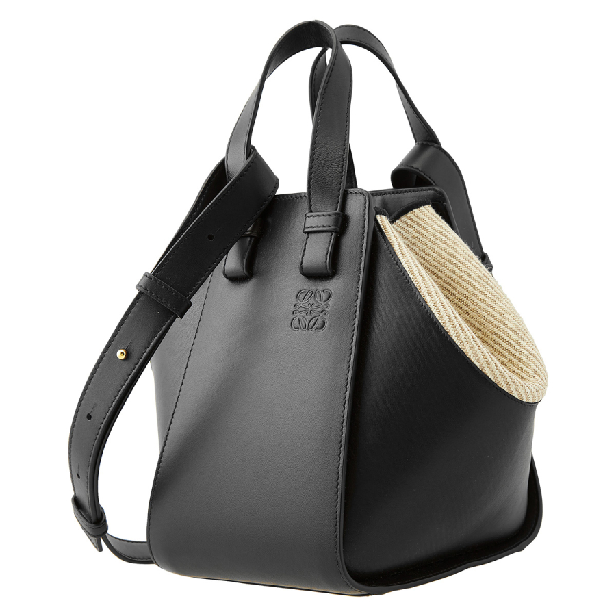 Compact Calfskin Hammock Bag