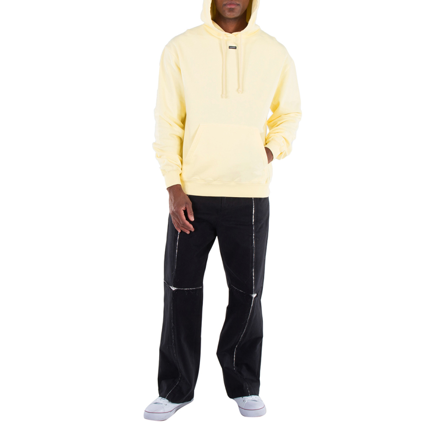 Bluemarble Mens Tender Yellow  Lost In  Print Hoodie