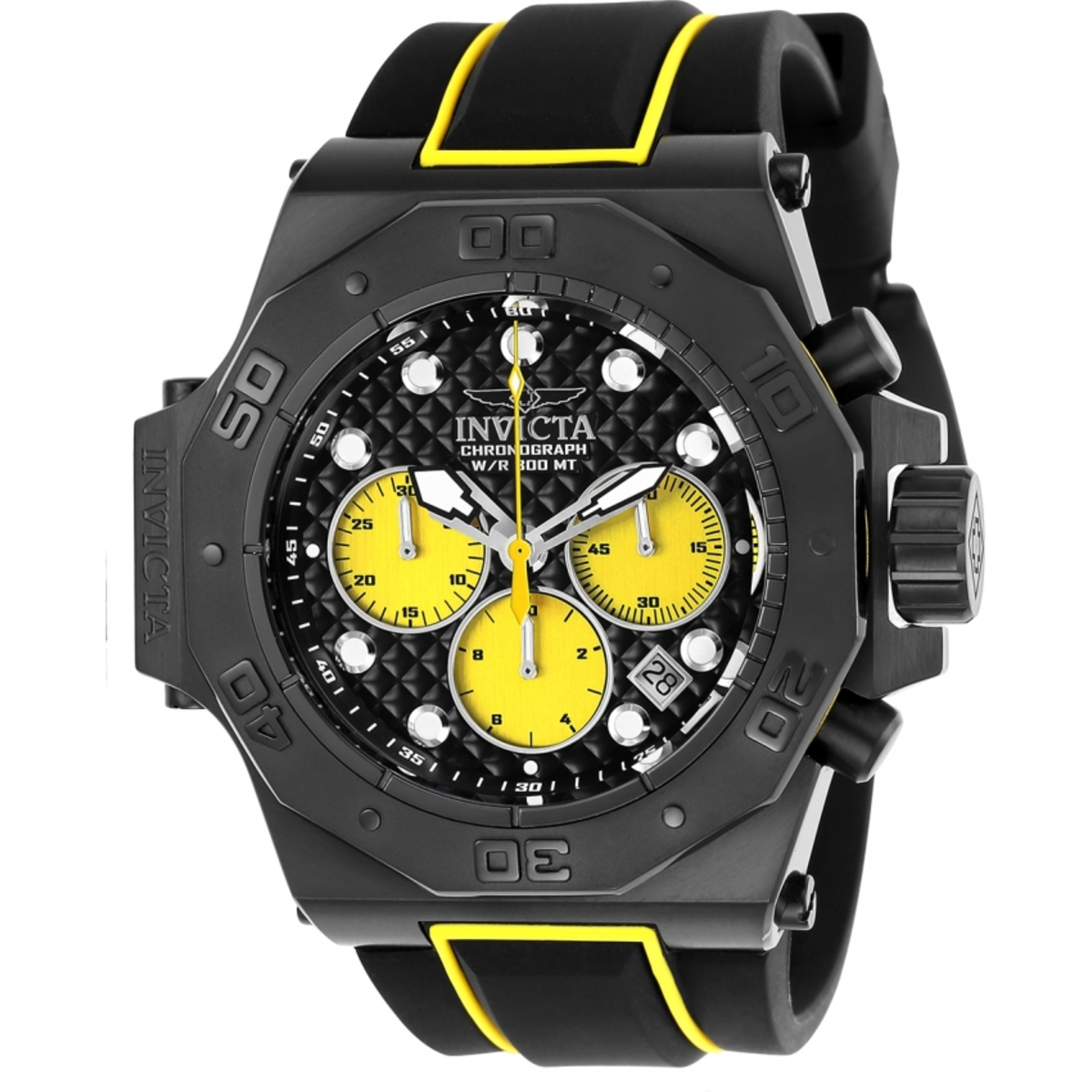 Invicta Akula Reserve Chronograph Black Dial Two Tone Mens Watch 23106