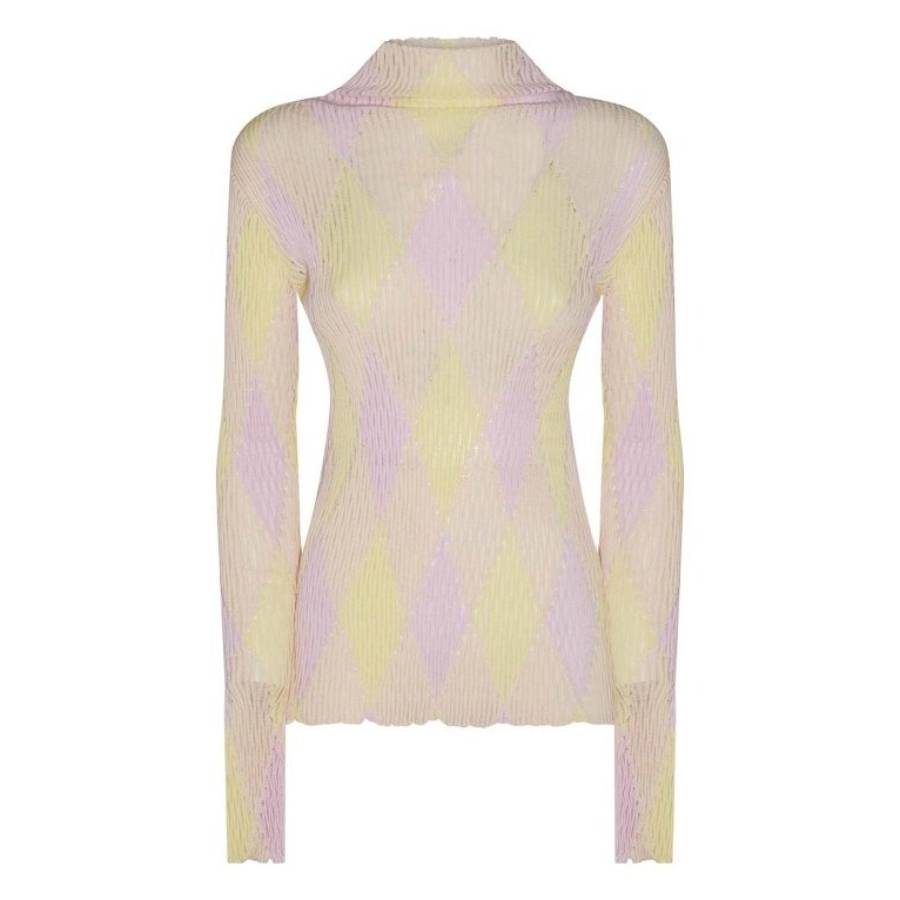 버버리 크루넥 스웨터 - 멀티컬러