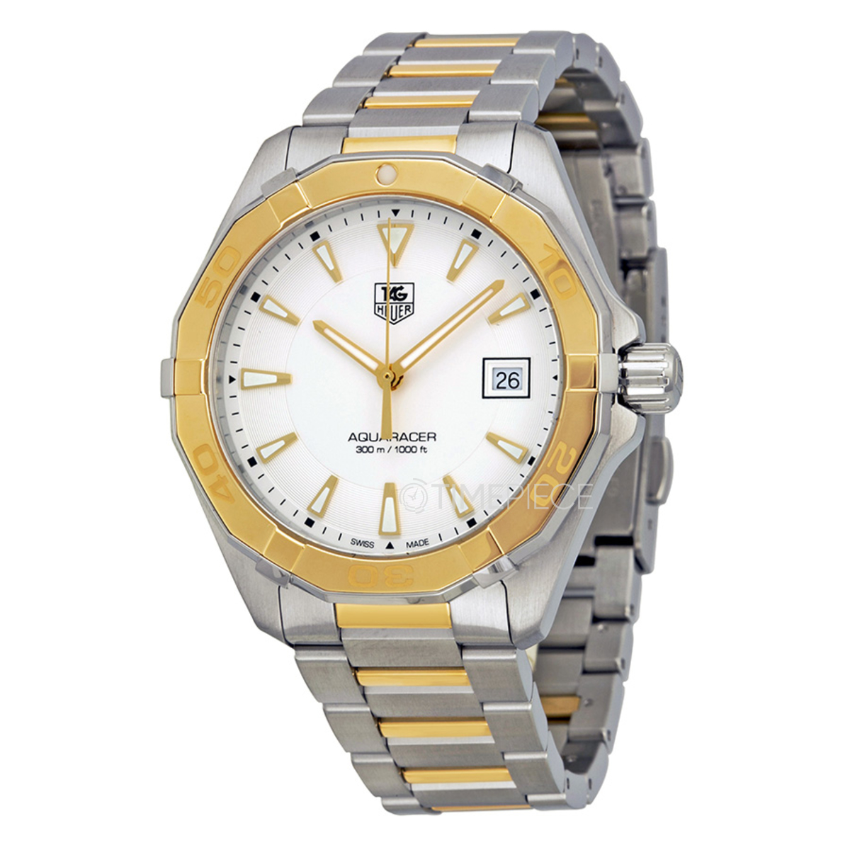 Tag Heuer Men's WAY1151.BD0912 Aquaracer' 18kt Yellow Gold Stainless Steel Watch