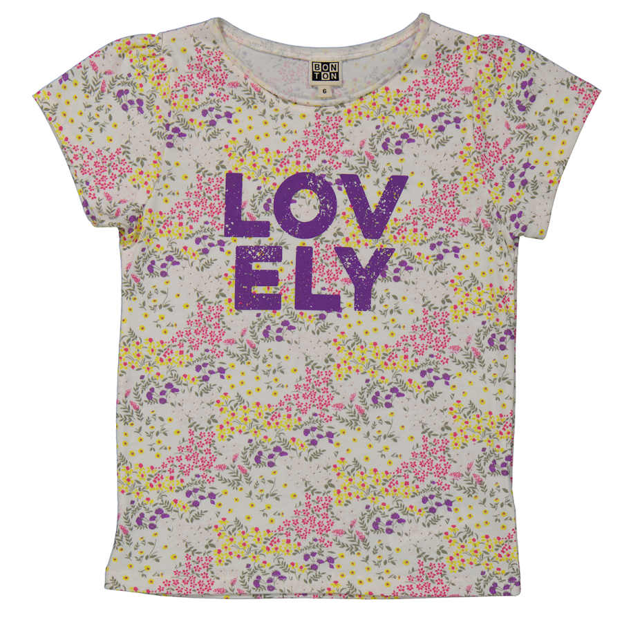 Bonton Girls Lovely Floral Organic Cotton T-shirt
