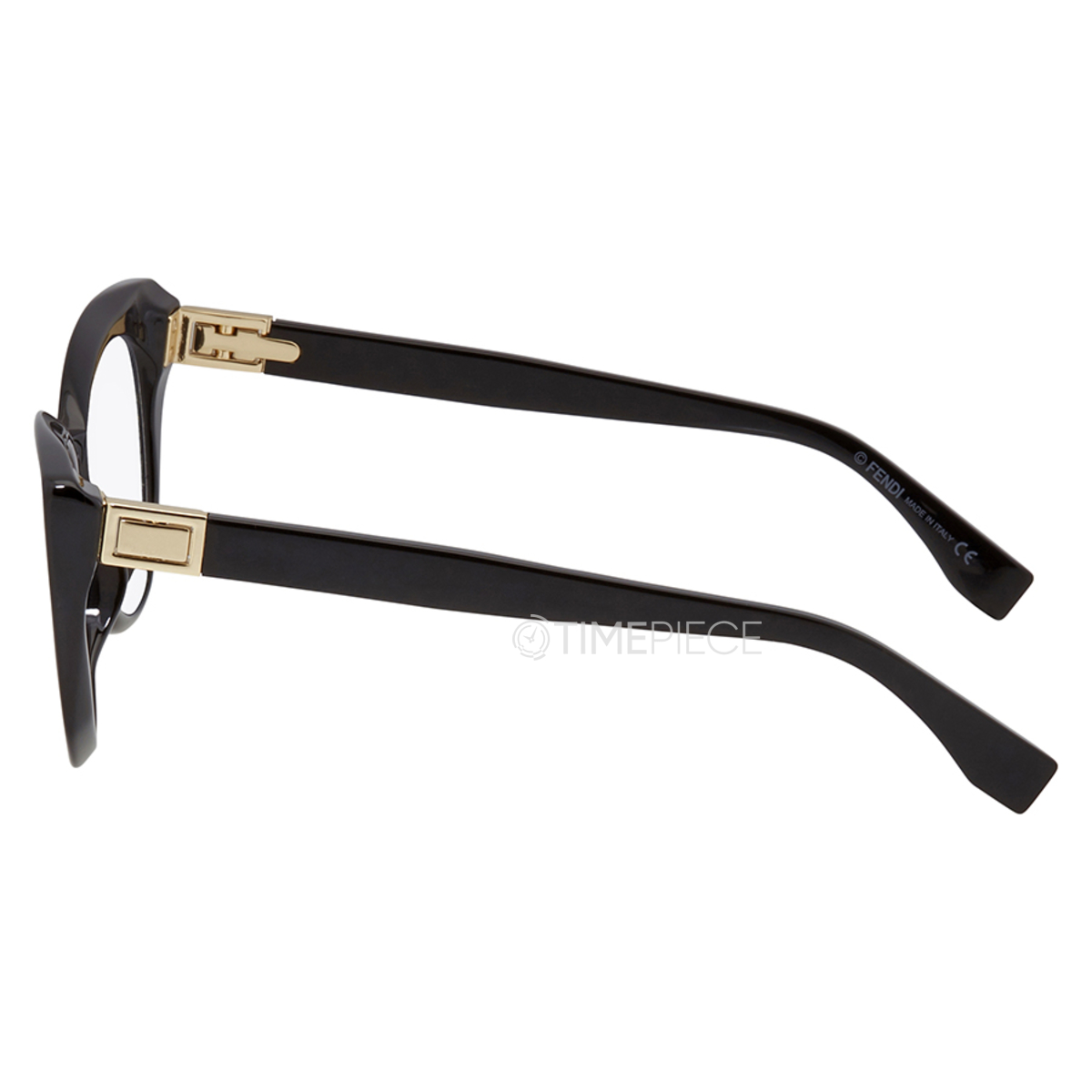 Womens 50 mm Black Gold Sunglasses by Fendi 762753637031