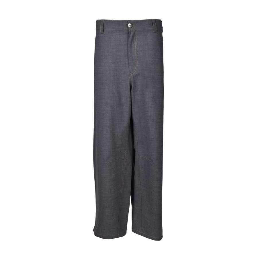 Brunello Cucinelli Medium Grey Wool Blend Trousers