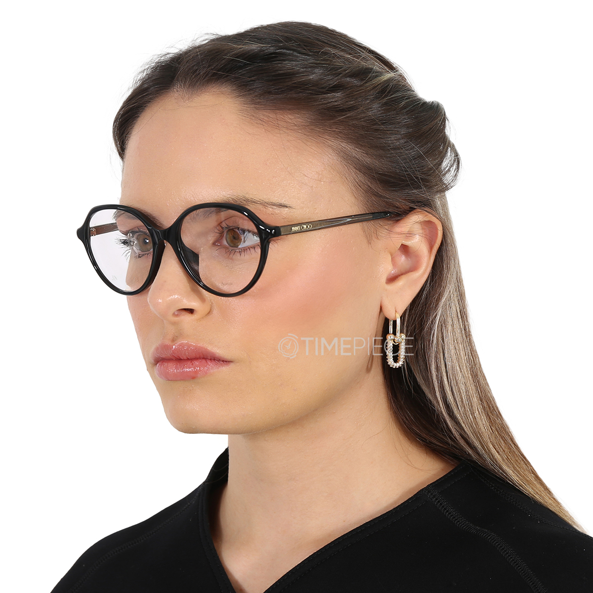 Jimmy Choo Demo Round Eyeglasses JC345/F 807 55