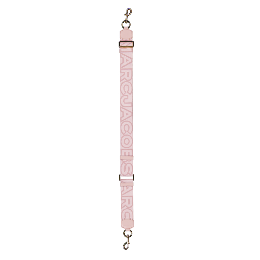 MARC JACOBS Marc Jacobs The Outline Logo Webbing Strap in Rose Multi