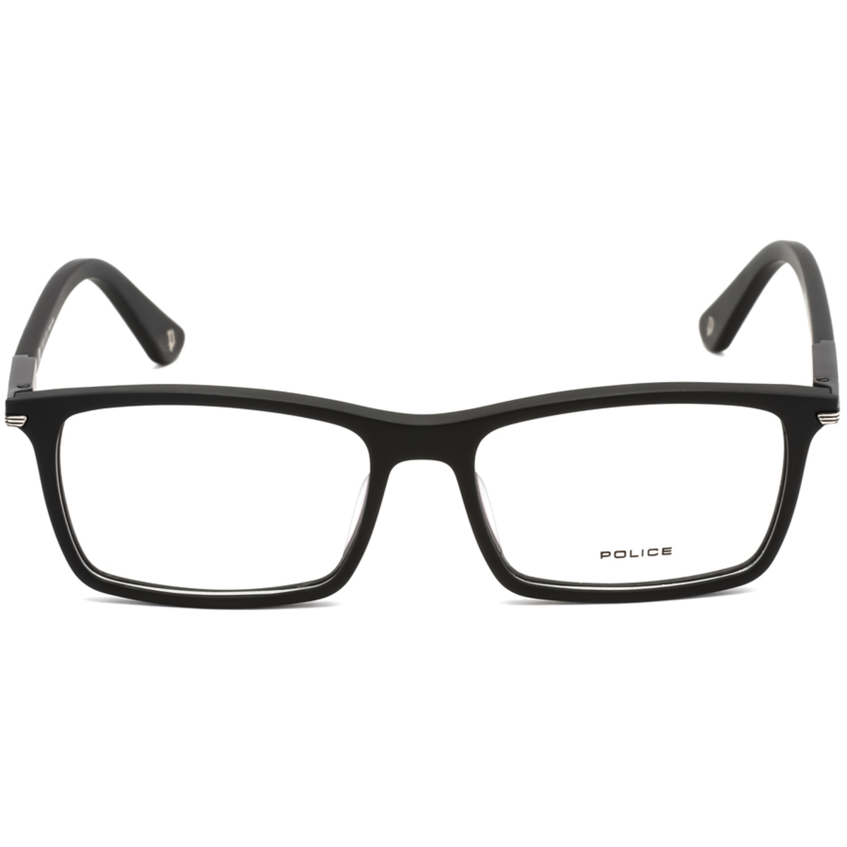 Police Mens Black Square Eyeglass Frames VPL691070353