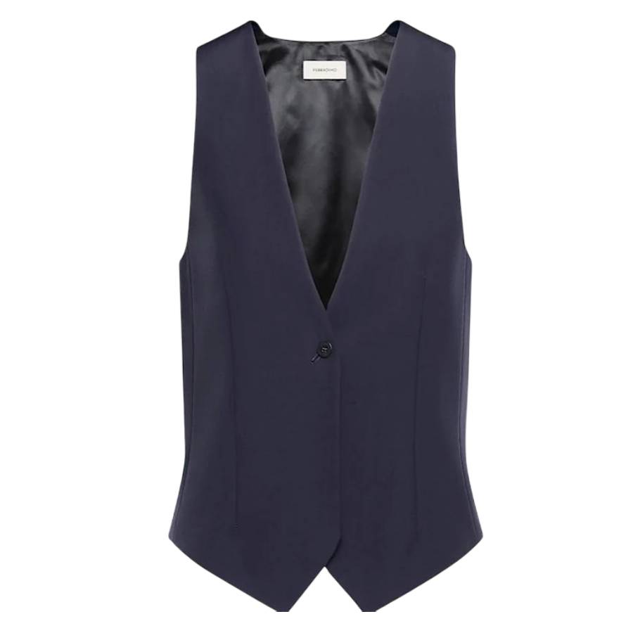 Ferragamo Virgin Wool Vest Brand Size 46  US Size 12