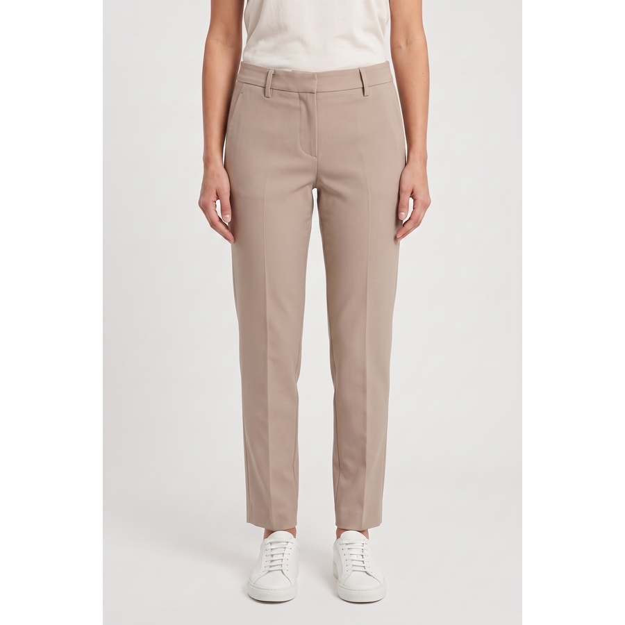 Brunello Cucinelli Women's 100% Cotton Casual Beige Pants Nwt