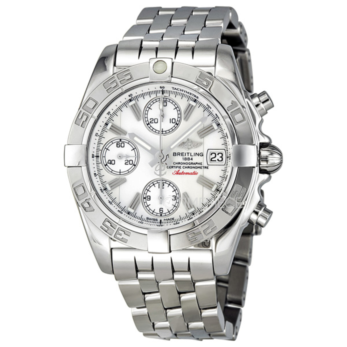 Breitling Chrono Galactic Silver Dial Mens Watch A13358L2A683SS