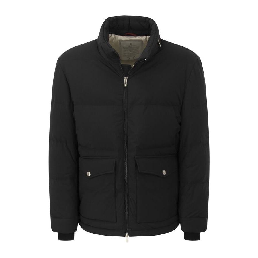 Brunello Cucinelli Men's Black Quilted Zip Front Jacket