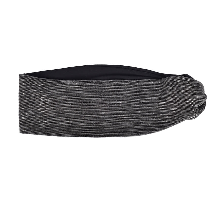 Brunello Cucinelli Black Beaded Headband Ear Warmers