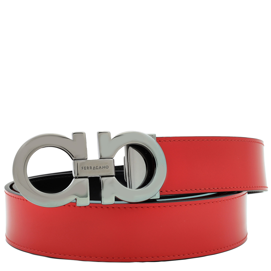 Ferragamo Gancini Embossed Reversible and Adjustable Belt