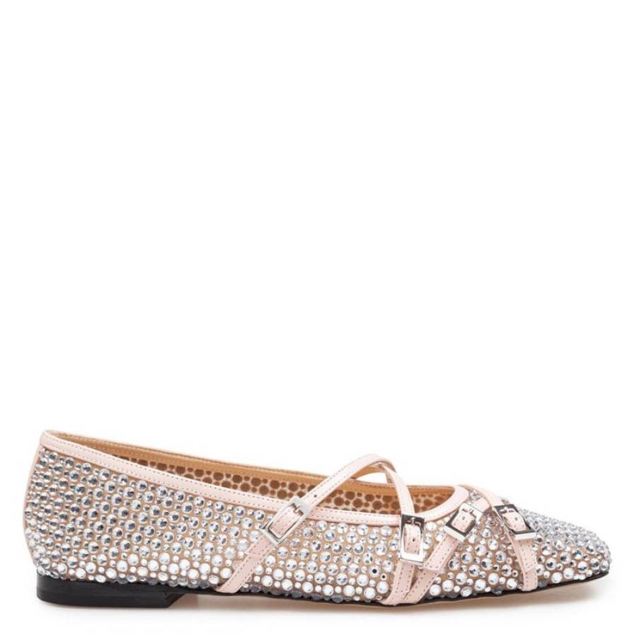 Mach & Mach Crystal Net Ballet Flats