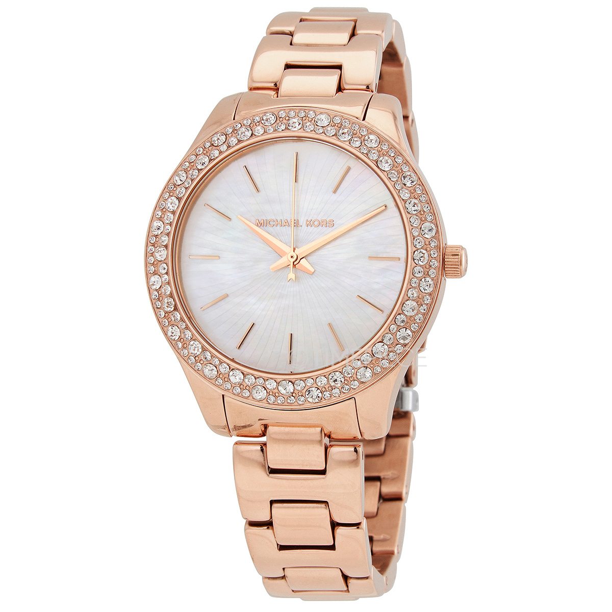 Michael Kors Liliane Quartz Crystal White Dial Ladies Watch MK4557