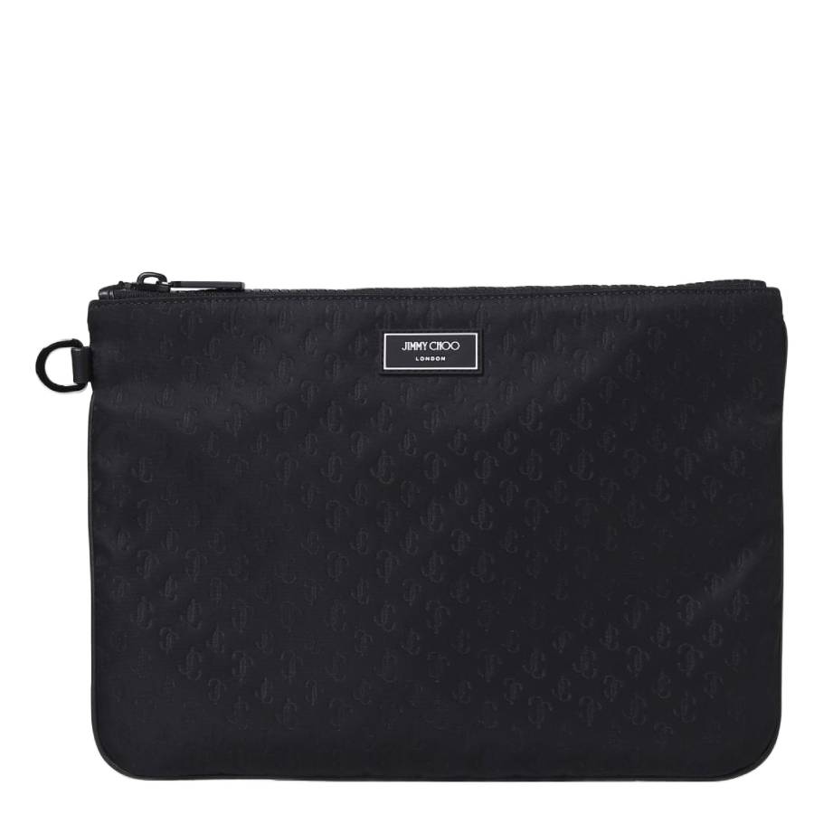 Jimmy Choo Derek-N JC Embossed Nylon Clutch