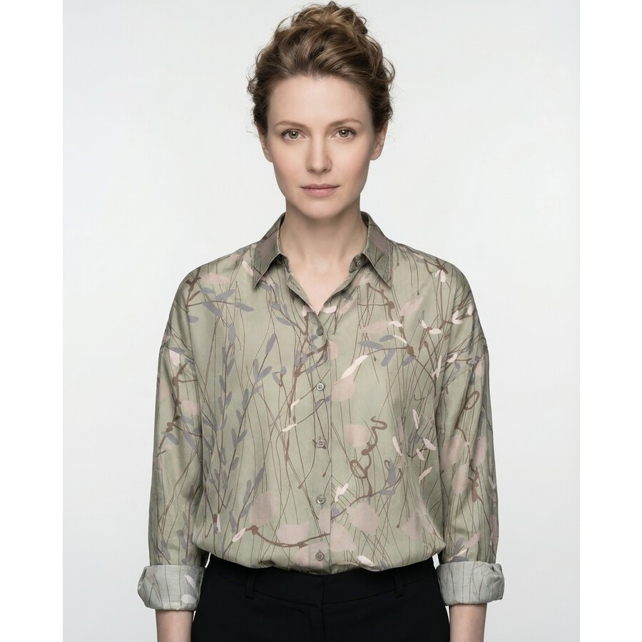 Brunello Cucinelli Wogreen Silk Floral Shirt
