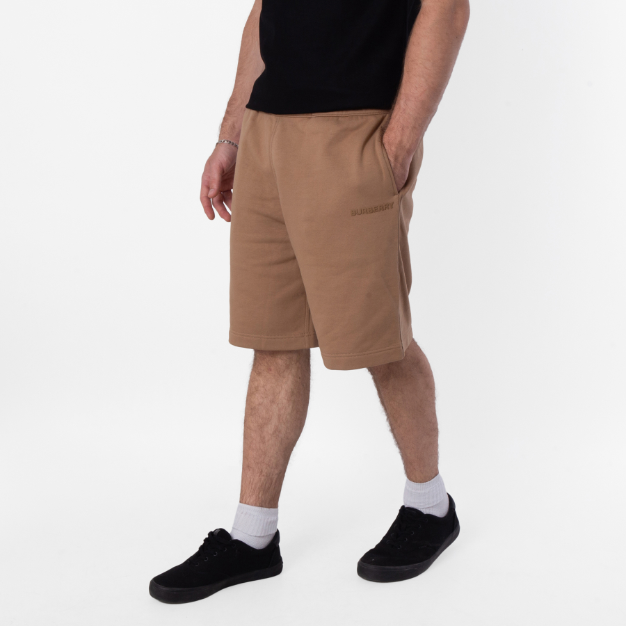 Burberry Raphael Logo Embroidered Cotton Shorts