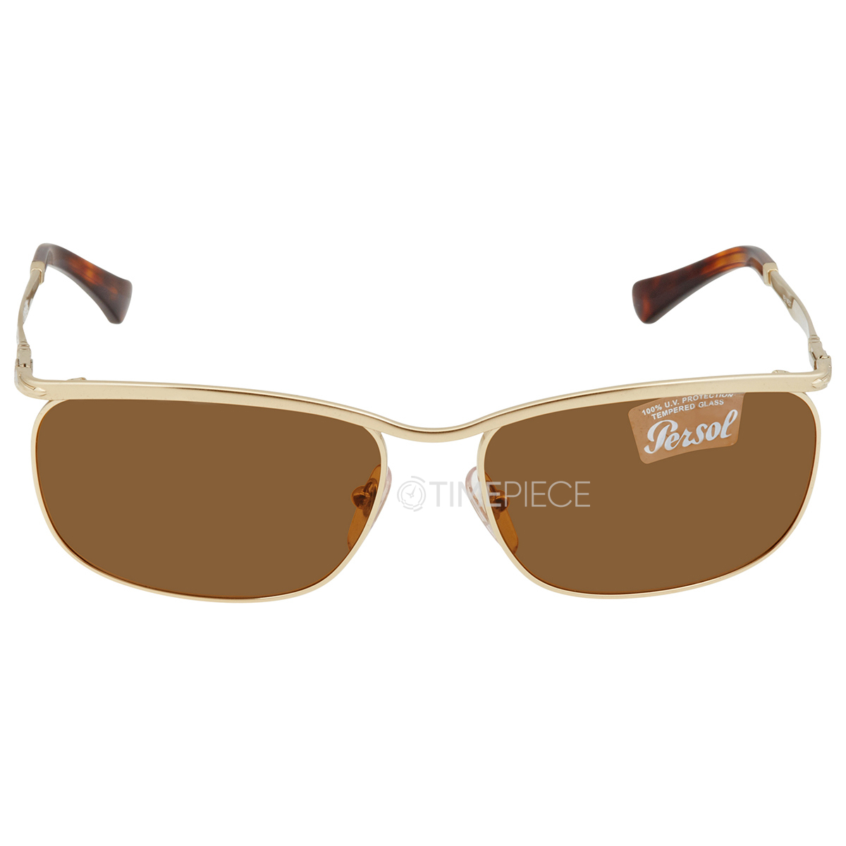 Persol Key West Brown Rectangular Mens Sunglasses PO2458S 107633 62