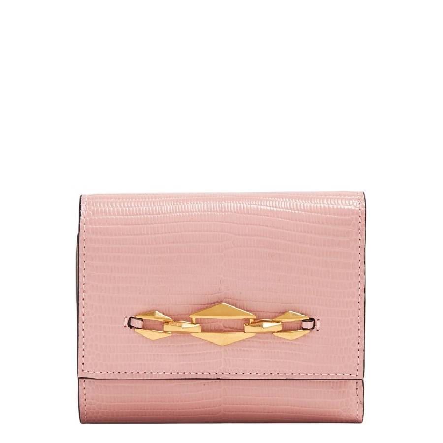 Jimmy Choo Marinda Diamond-Chain Leather Wallet